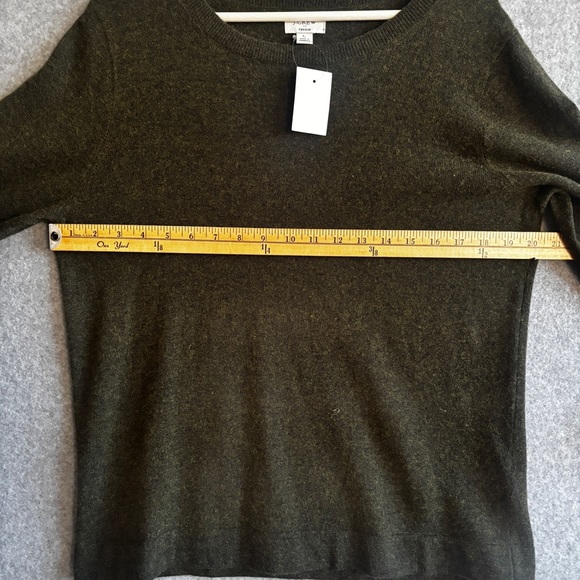 J. Crew Merino Wool Crew Neck Teddie Sweater L Olive Green - Picture 7 of 12